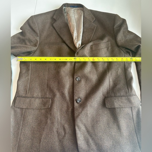 Burberry London Sz 46R Brown Sport Coat with Notch Lapels and 100% Wool - Picture 9 of 11
